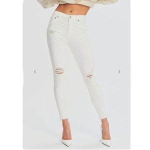SER.O.YA Maya mid rise skinny white pants NEW size 27 waist women's
